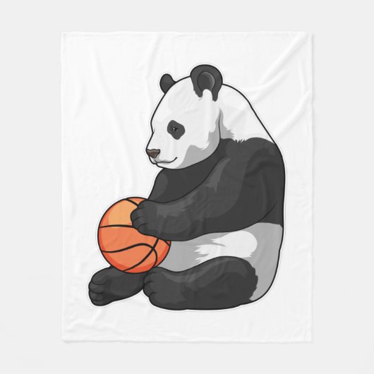 Panda Basketball-Spieler Basketball Fleecedecke (Vorderseite)