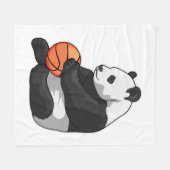Panda Basketball-Spieler Basketball Fleecedecke (Vorderseite (Horizontal))