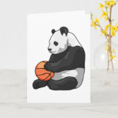Panda Basketball-Spieler Basketball Karte (Gelbe Blume)