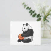 Panda Basketball-Spieler Basketball Postkarte (Stehend Vorderseite)