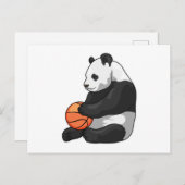 Panda Basketball-Spieler Basketball Postkarte (Vorne/Hinten)