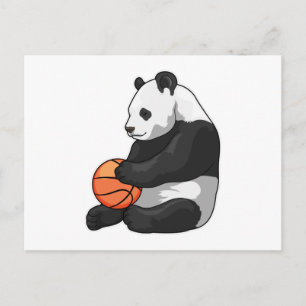 Panda Basketball-Spieler Basketball Postkarte