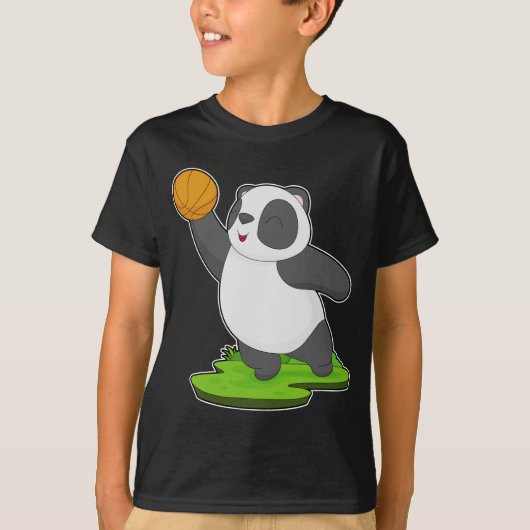 Panda Basketball-Spieler Basketball T-Shirt (Vorderseite)