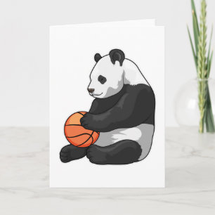 Panda Basketballspieler Basketball Karte