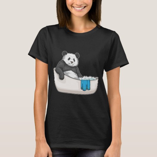 Panda Bathe Bathtub T-Shirt (Vorderseite)