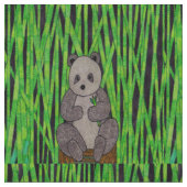 Panda - Baumwoll-Twill-Stoff Stoff (Nahaufnahme)