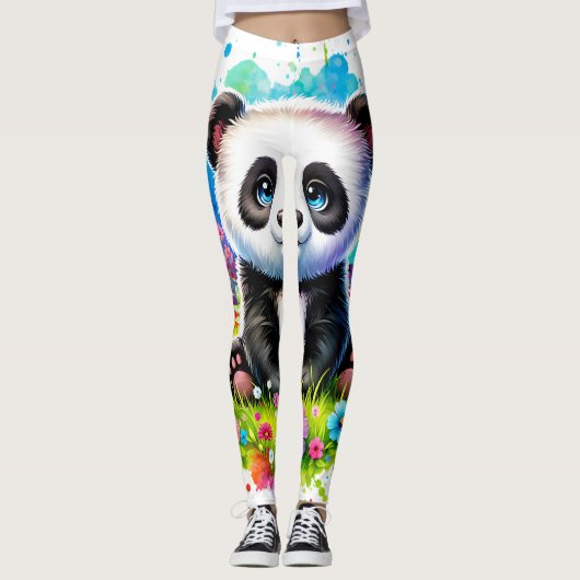 Panda Bay Bär Leggings (Vorderseite)