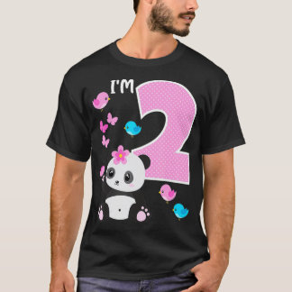 Panda Bear 2. Geburtstagskarte 2 Jahr Geburtstag T-Shirt