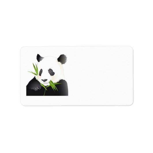 Panda Bear Adressaufkleber (Vorne)