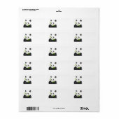 Panda Bear Adressaufkleber (Vorne)