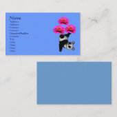 Panda Bear and Blume Animal Business Card Visitenkarte (Vorne/Hinten)