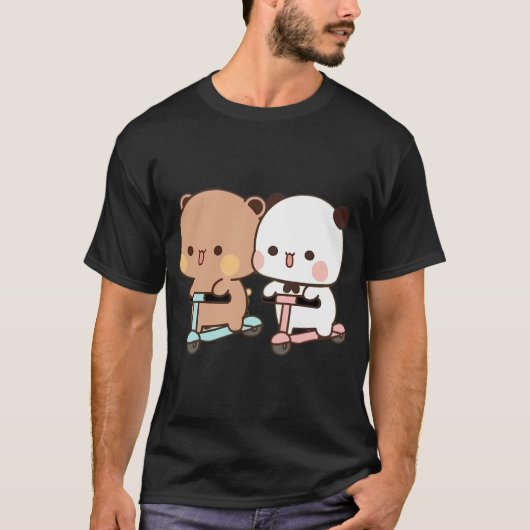 Panda Bear and Brownie True Love Bubu Dudu Couple T-Shirt (Vorderseite)