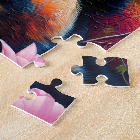 Panda Bear and Cube mit Blume Puzzle (Seite)