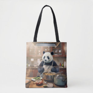 Panda Bear Animal Fun Kochen Küche glückliche Zeit Tasche
