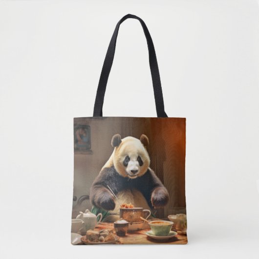 Panda Bear Animal Fun Kochen Küche glückliche Zeit Tasche (Vorderseite)