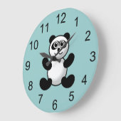 Panda Bear Animal Wall Clock Große Wanduhr (Winkel)