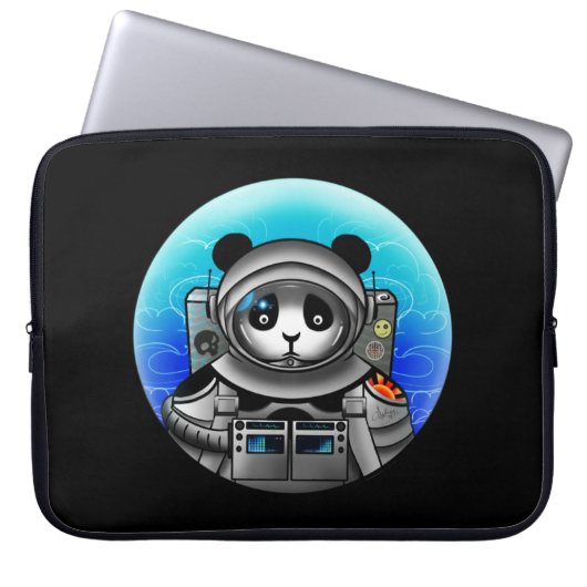 Panda Bear Astronaut Laptopschutzhülle (Vorderseite)