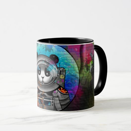 Panda Bear Astronaut Tasse (VorderseiteRechts)