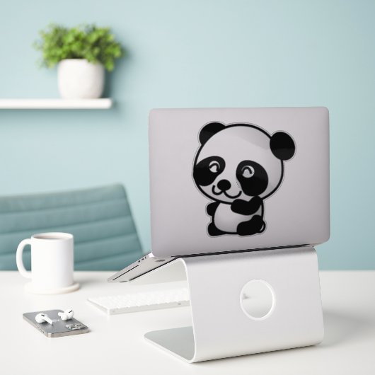 Panda Bear Aufkleber (Laptop auf Schreibtisch)
