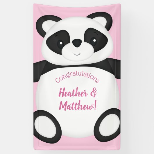 Panda Bear Baby Dusche Banner (Vertikal)