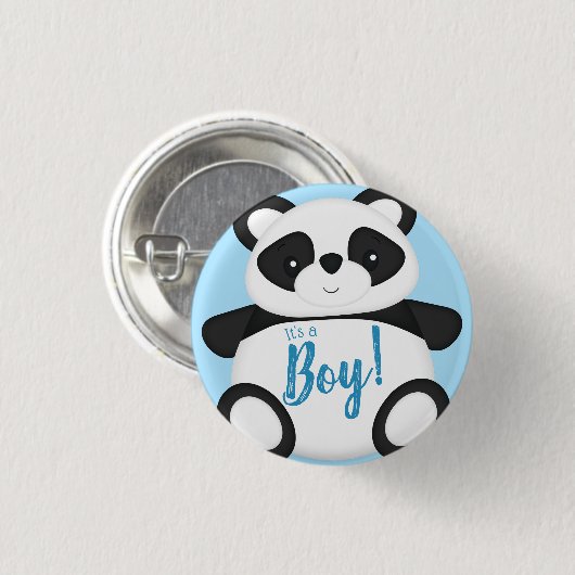 Panda Bear Baby Dusche Button (Vorne & Hinten)