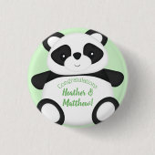 Panda Bear Baby Dusche Button (Vorderseite)