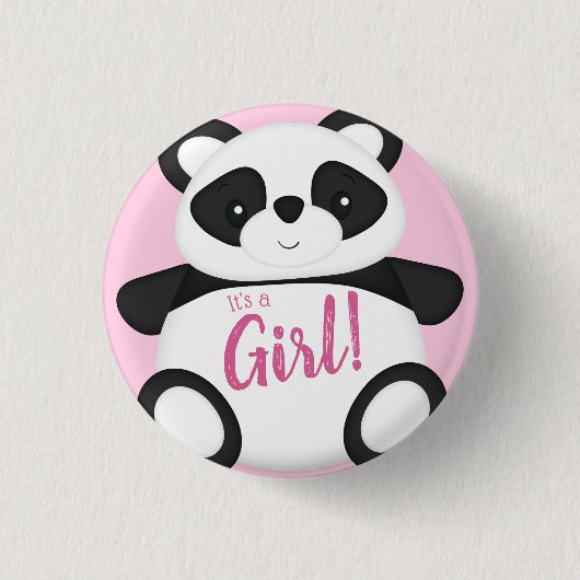 Panda Bear Baby Dusche Button (Vorderseite)