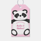Panda Bear Baby Dusche Geschenkanhänger (Vorderseite)