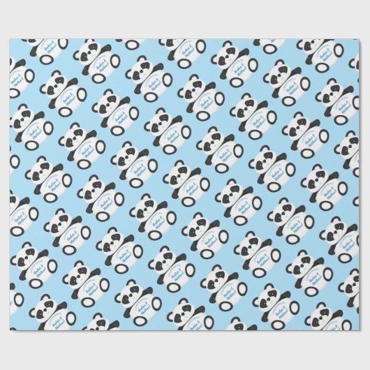 Panda Bear Baby Dusche Geschenkpapier (Flach)