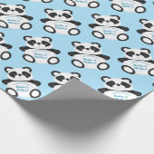 Panda Bear Baby Dusche Geschenkpapier (Ecke)