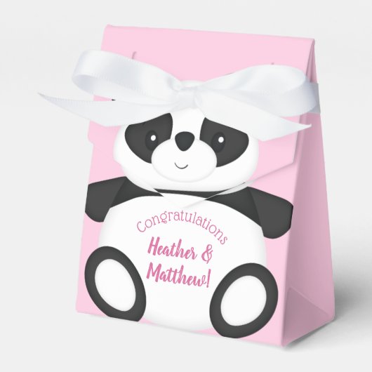 Panda Bear Baby Dusche Geschenkschachtel (Vorderseite)