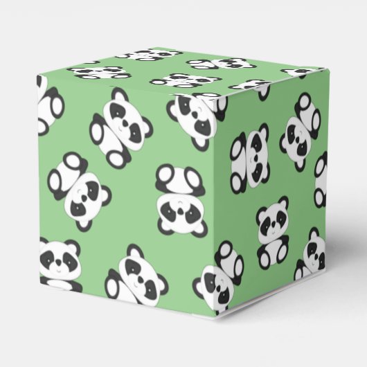Panda Bear Baby Dusche Geschenkschachtel (Rückseite)