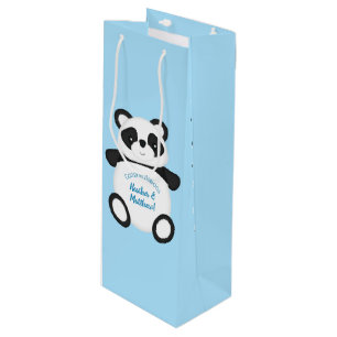 Panda Bear Baby Dusche Geschenktüte Für Weinflaschen