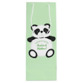 Panda Bear Baby Dusche Geschenktüte Für Weinflaschen (Rückseite)