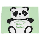 Panda Bear Baby Dusche Große Geschenktüte (Vorderseite)