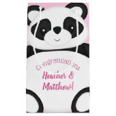 Panda Bear Baby Dusche Kleine Geschenktüte (Vorderseite)