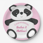 Panda Bear Baby Dusche Pappteller (Vorderseite)