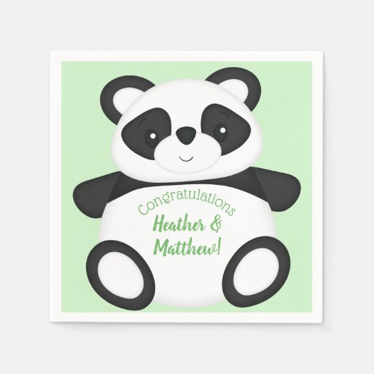 Panda Bear Baby Dusche Serviette (Vorderseite)
