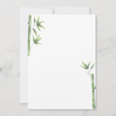 Panda Bear Baby Shower Einladung (Rückseite)