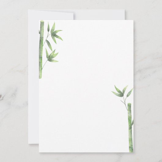 Panda Bear Baby Shower Einladung (Rückseite)