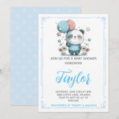 Panda Bear Baby Shower Einladung (Vorne/Hinten)