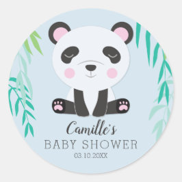 Panda Bear Baby Showmarke Personalisiert Runder Aufkleber