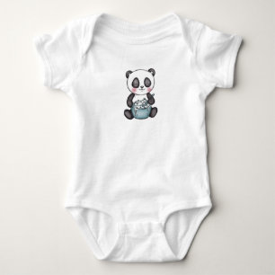 Panda Bear Baby Strampler