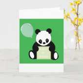 Panda Bear Babys 1. Geburtstag Karte (Gelbe Blume)