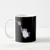 Panda Bear Badminton Player Single verdoppeln Ace Kaffeetasse (Links)