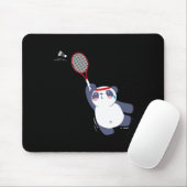 Panda Bear Badminton Player Single verdoppeln Ace Mousepad (Mit Mouse)