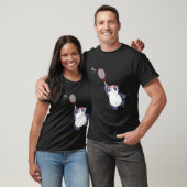 Panda Bear Badminton Player Single verdoppeln Ace T-Shirt (Unisex)