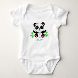 Panda Bear & Bamboo Pflanze Baby Strampler
