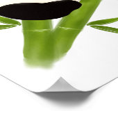 Panda Bear Bamboo Trees Poster Print (Ecke)