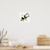 Panda Bear Bamboo Trees Poster Print (Küche)